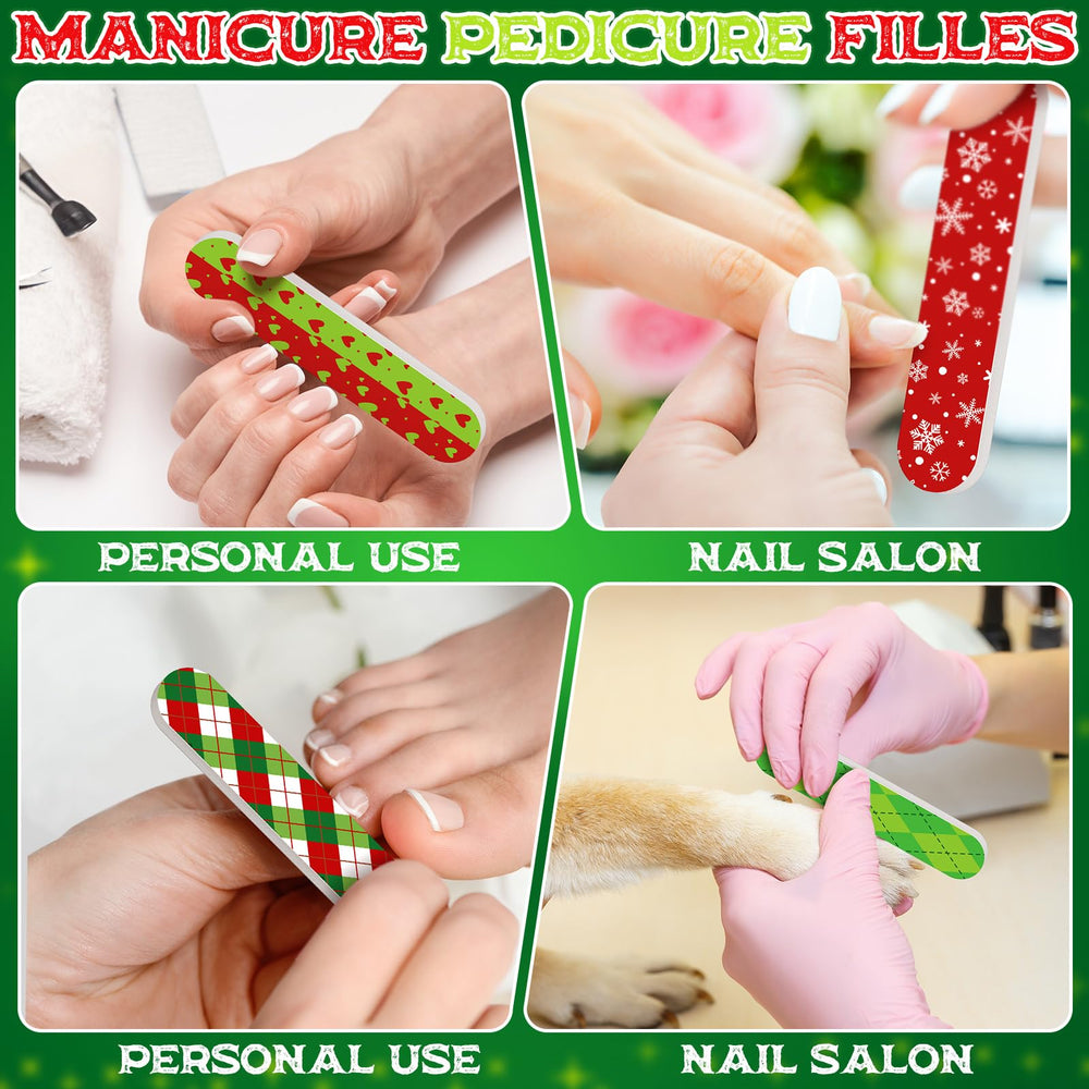 Lanties Christmas nail file set fits home, office, or salon routines