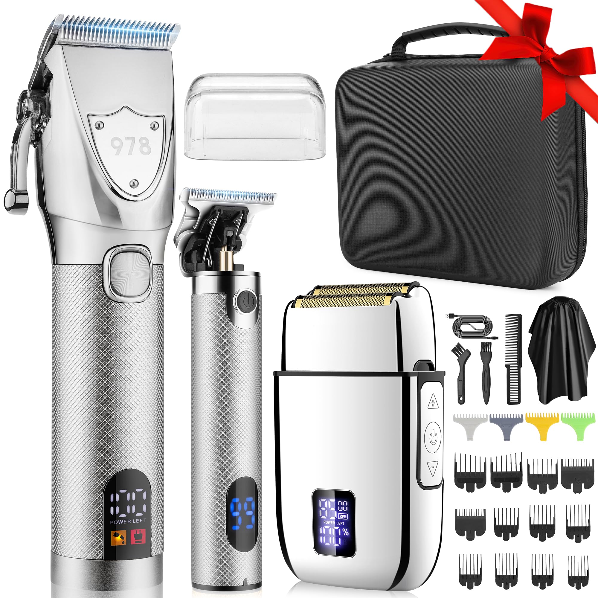 Lanumi hair clippers kit front view for precise home grooming.