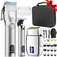 Lanumi hair clippers kit front view for precise home grooming.