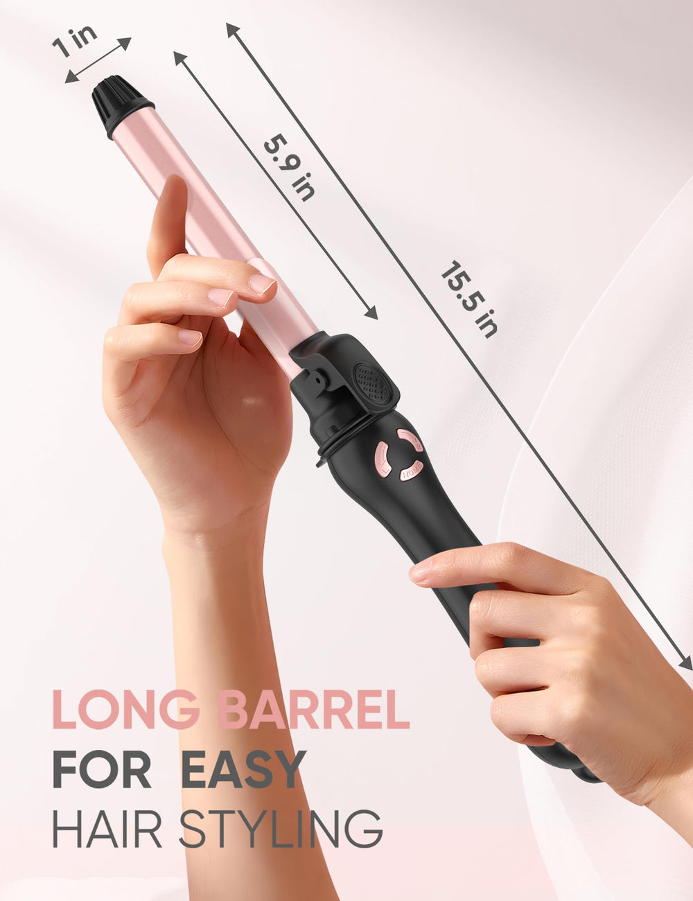 LANVIER 11 heat settings enable versatile styling for different textures.