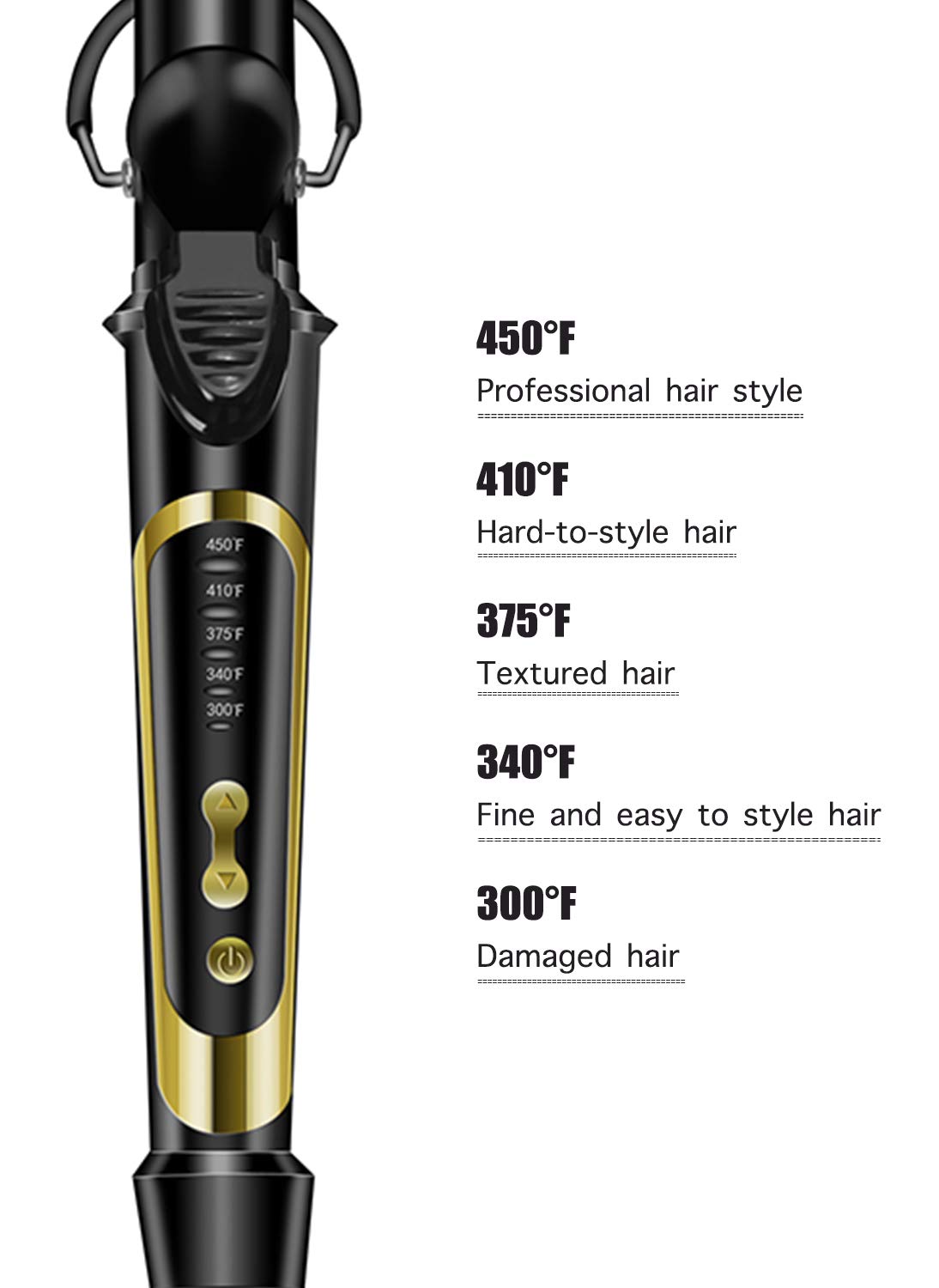 LANVIER auto shut-off safety feature highlights safer use after styling.