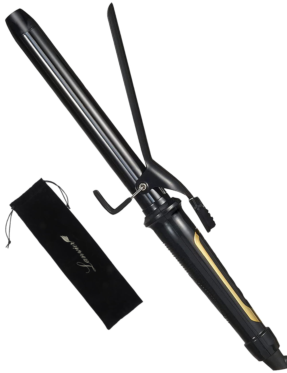 LANVIER long-barrel curling iron 25mm focuses on long-hair styling with even heat and shine.