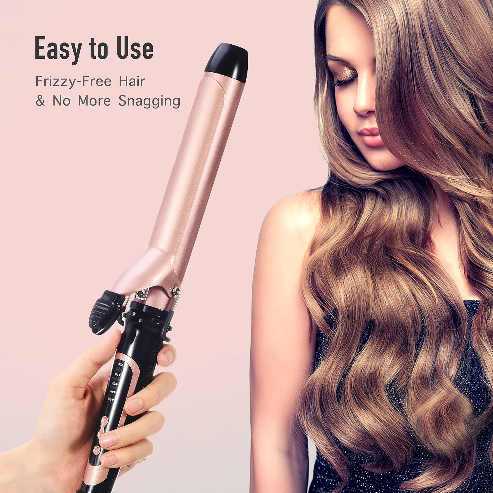 LANVIER rose-gold auto shut-off adds safety and peace of mind.