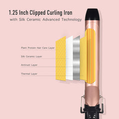 LANVIER rose-gold dual voltage for worldwide travel styling.