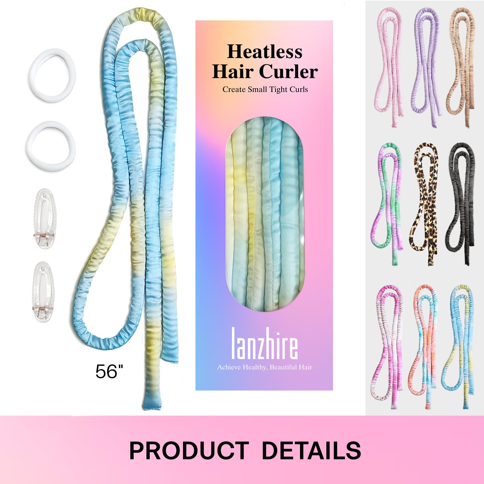 Lanzhire heatless headband ideal for all hair types and textures.