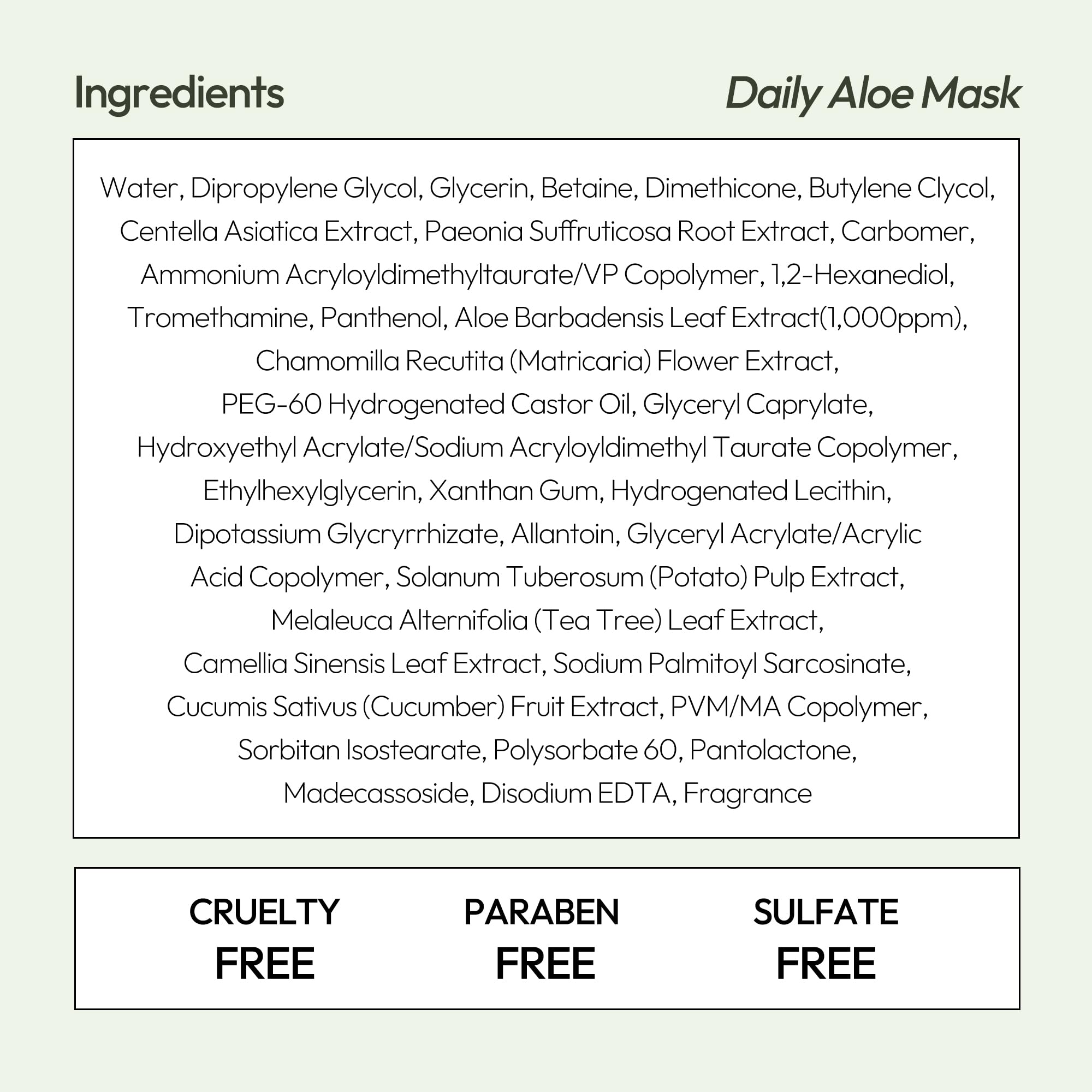 LAPCOS Aloe Sheet Mask serum remaining on skin after removal for a hydrated finish.