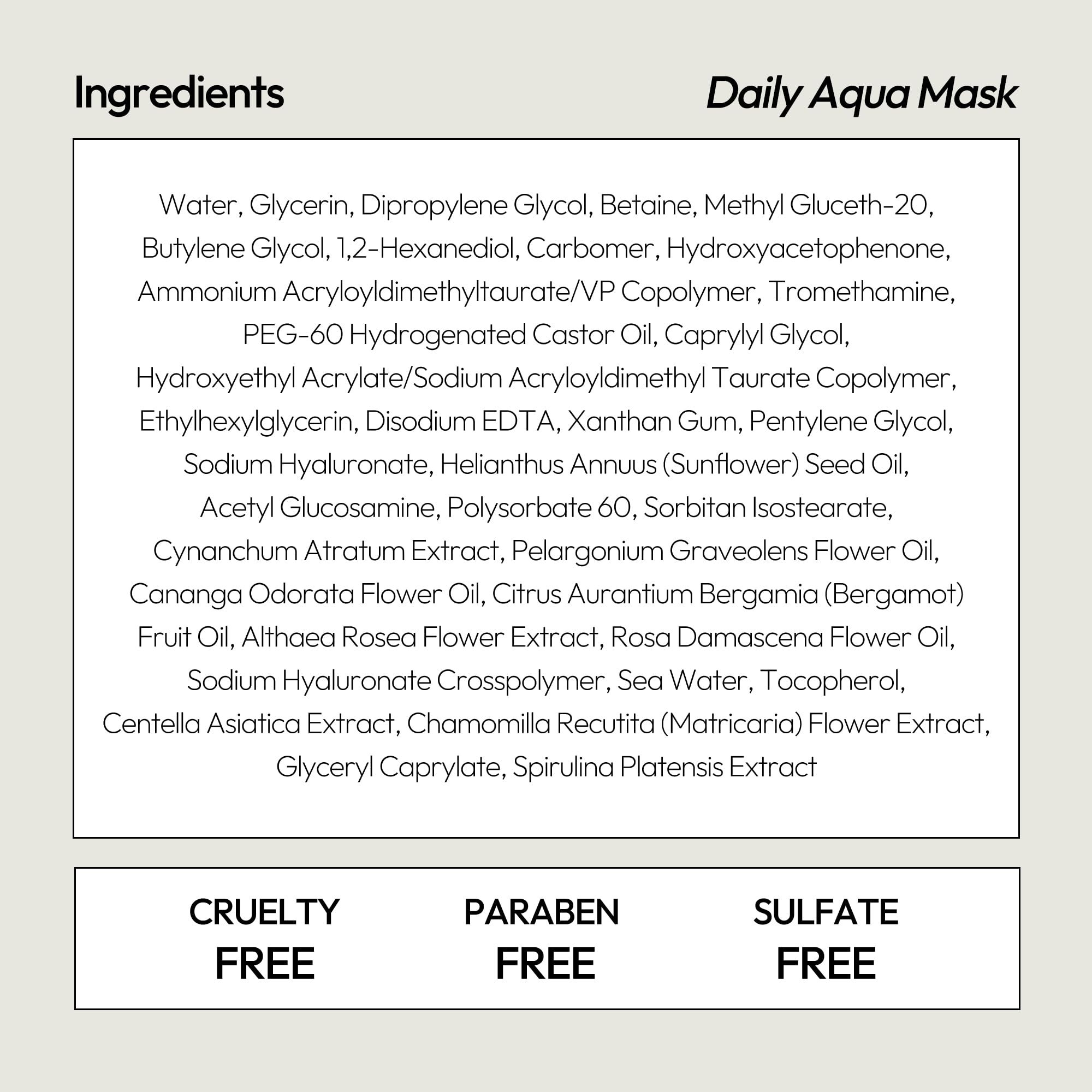 LAPCOS Aqua Sheet Mask close-up plankton and sea mineral imagery