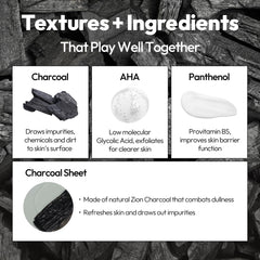 LAPCOS Charcoal Sheet Mask applied to the face for a clarifying treatment.