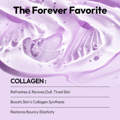LAPCOS collagen sheet mask on face close-up delivering hydration.