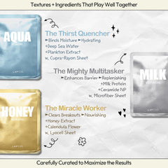 LAPCOS daily sheet mask aqua quenches thirsty skin with refreshing hydration.