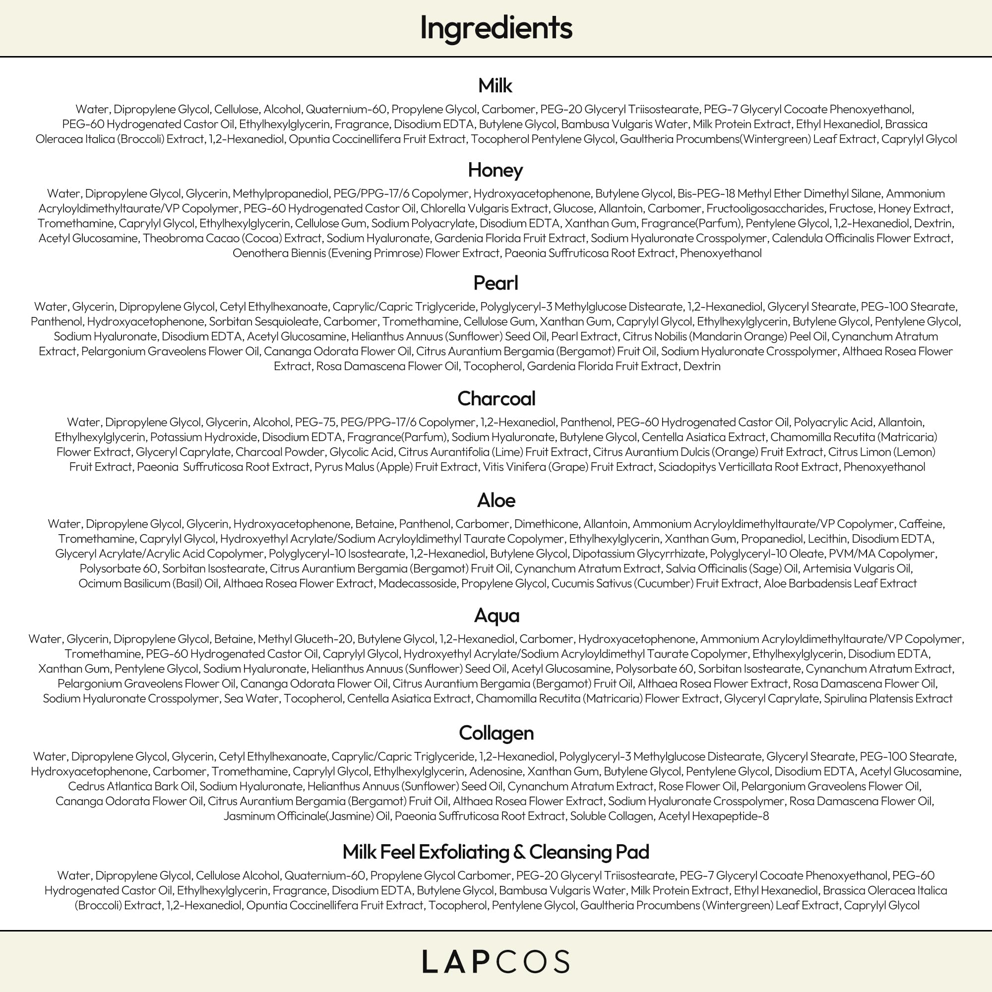 LAPCOS Milk Feel Exfoliating Cleansing Pad exfoliates gently to prep skin.