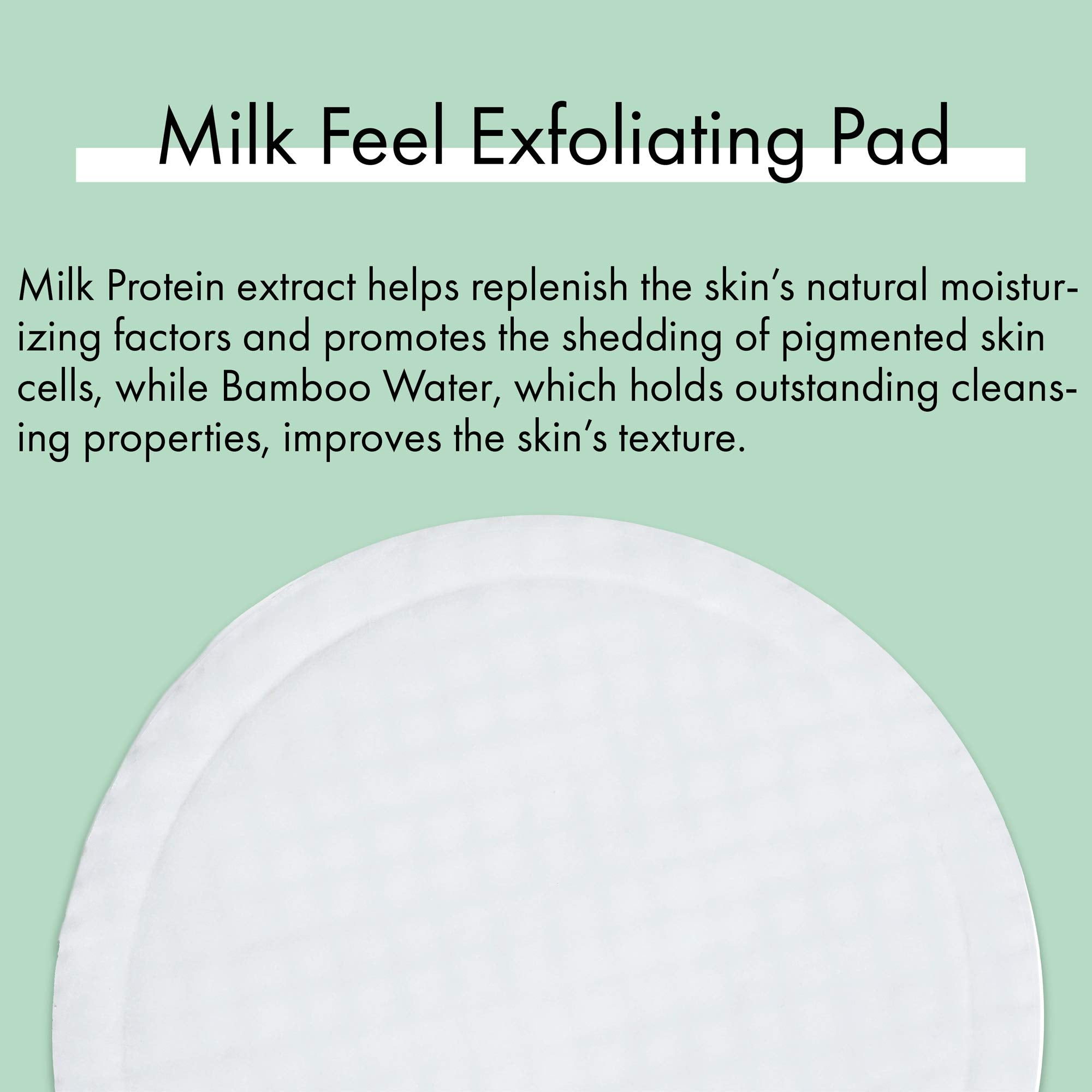 LAPCOS Milk Feel pads being used in circular motions for skin cleansing.