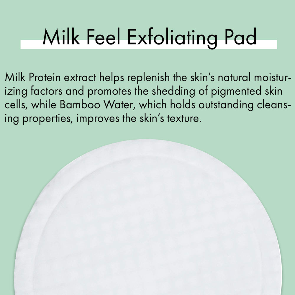 LAPCOS Milk Feel pads being used in circular motions for skin cleansing.