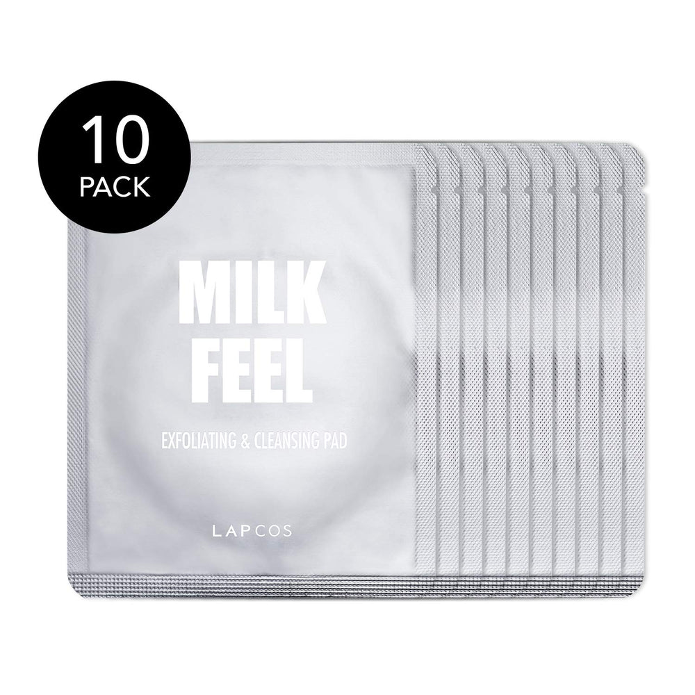 LAPCOS Milk Feel pads texture close-up highlighting gentle exfoliation.