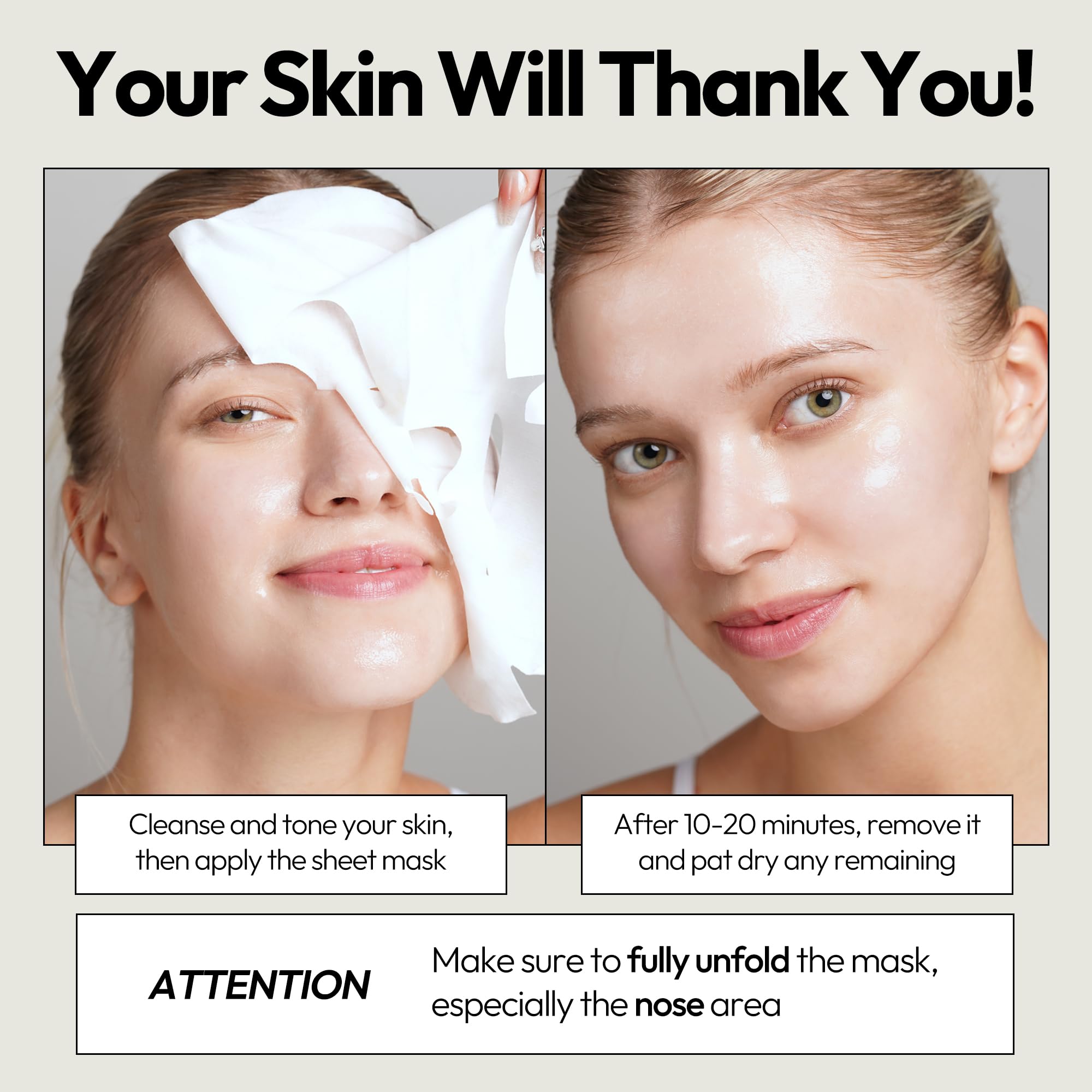 LAPCOS Milk Sheet Mask ingredients highlight vitamins and calcium for nourishment.