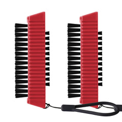 Larbois nail brush two-sided red front view for deep cleaning.
