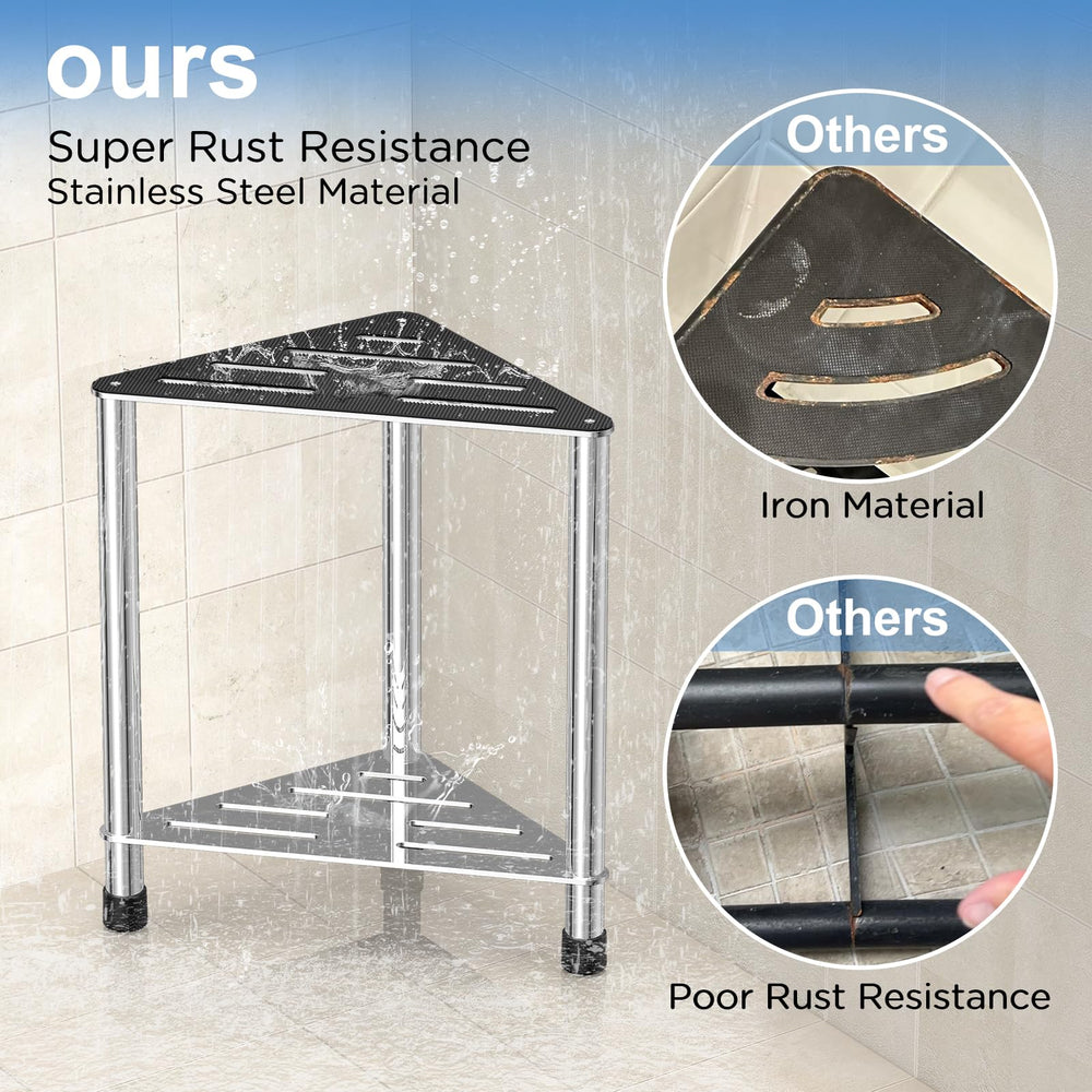 LarFaFa corner design fits tight shower corners for space efficiency.