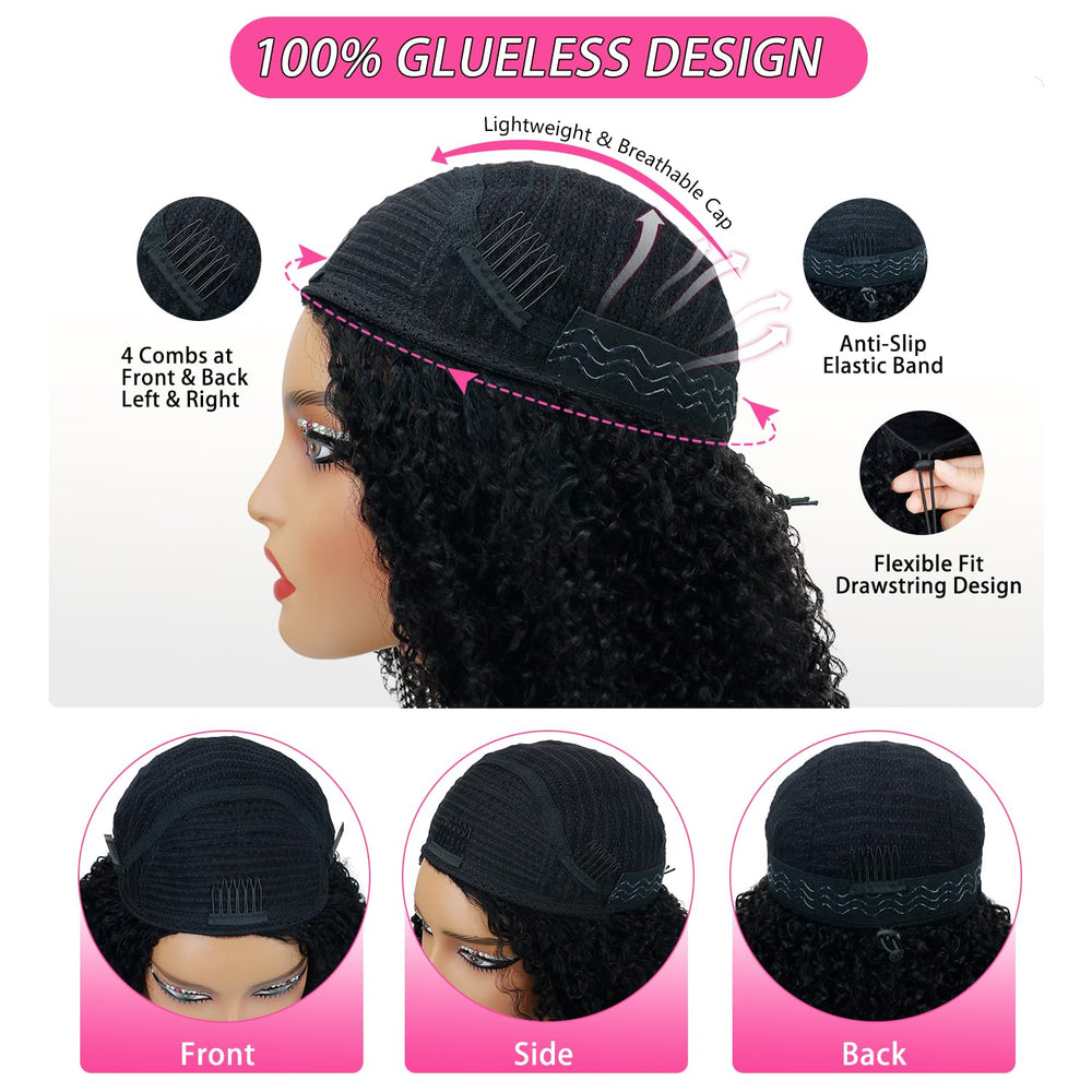 Larhali half wig demonstrates quick 10-second flip-over style