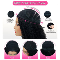 Larhali half wig demonstrates quick 10-second flip-over style