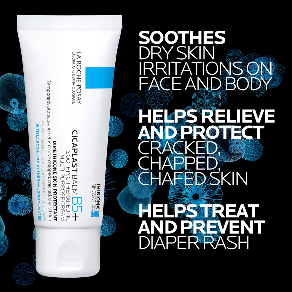 La Roche-Posay Cicaplast B5 panthenol benefits for calming dry areas