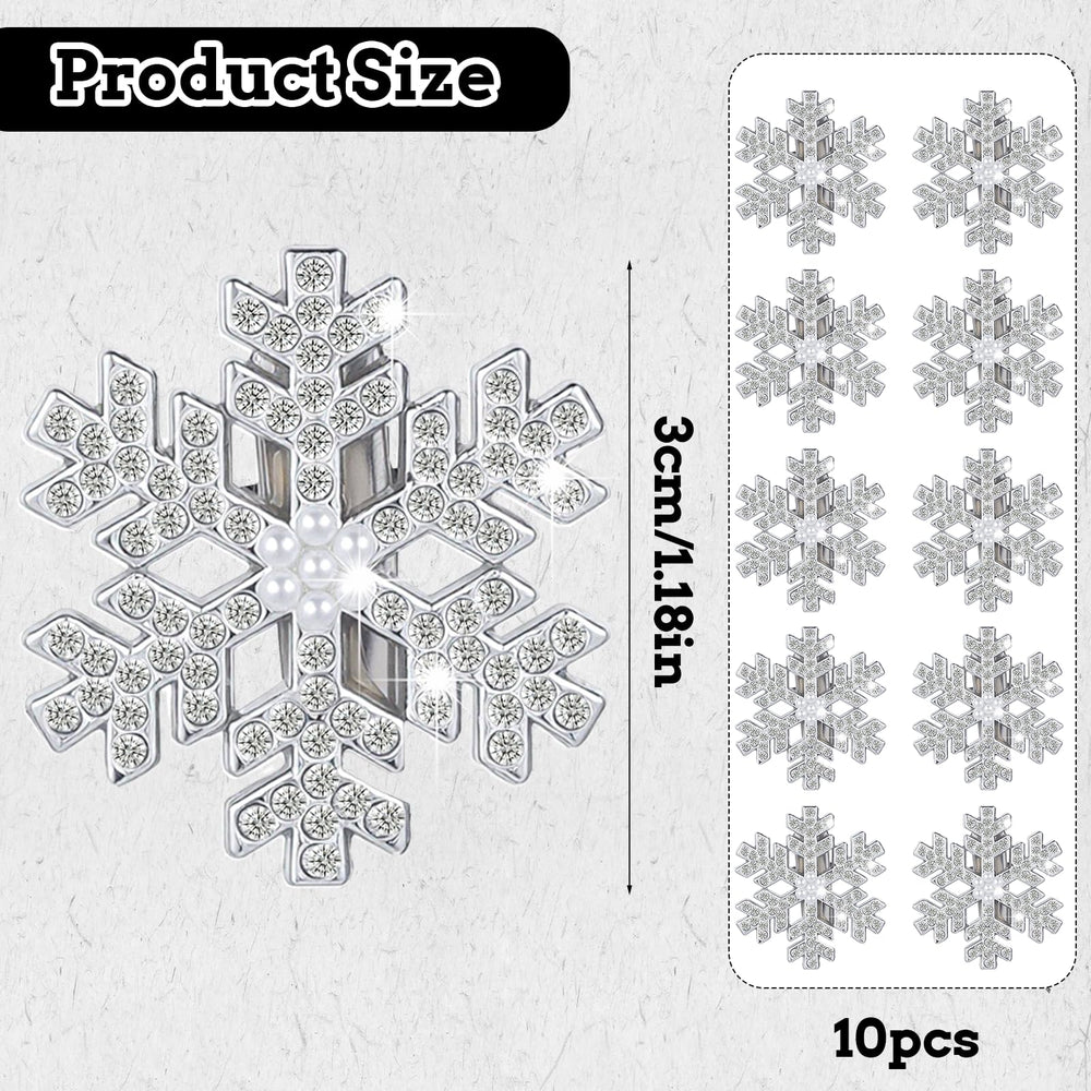 Larrel Snowflake clip back duckbill keeps hair secure across styles.