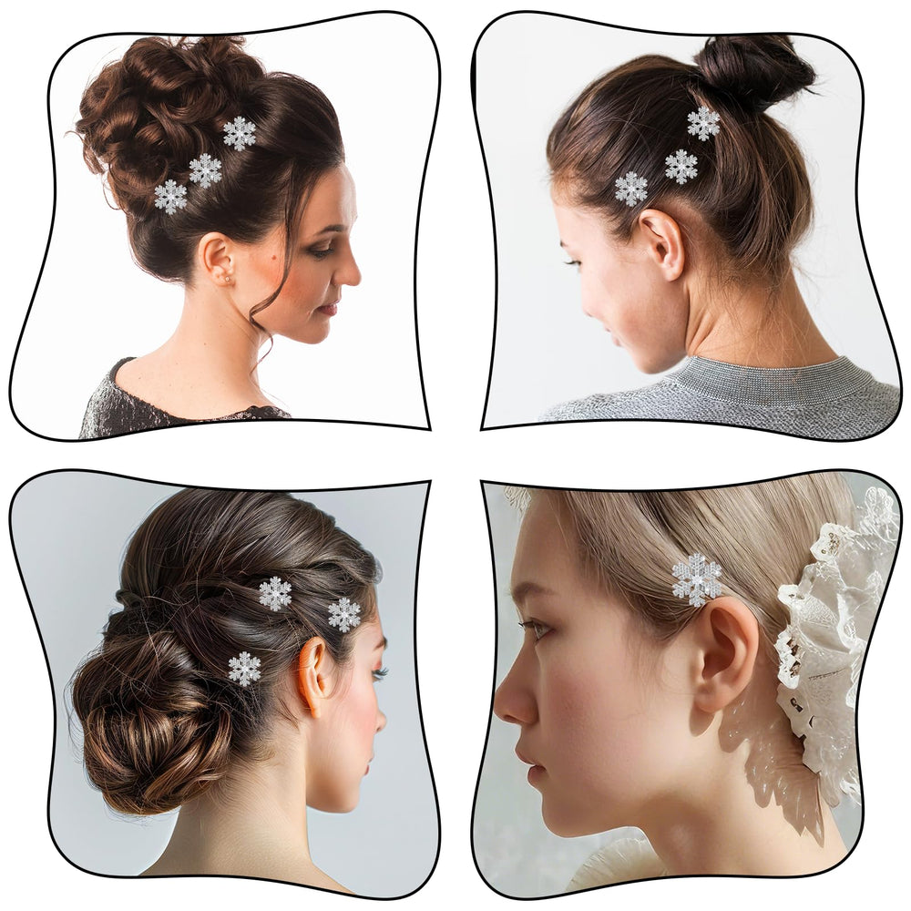 Larrel Snowflake clip suits bangs, ponytails, and braids for versatile wear.