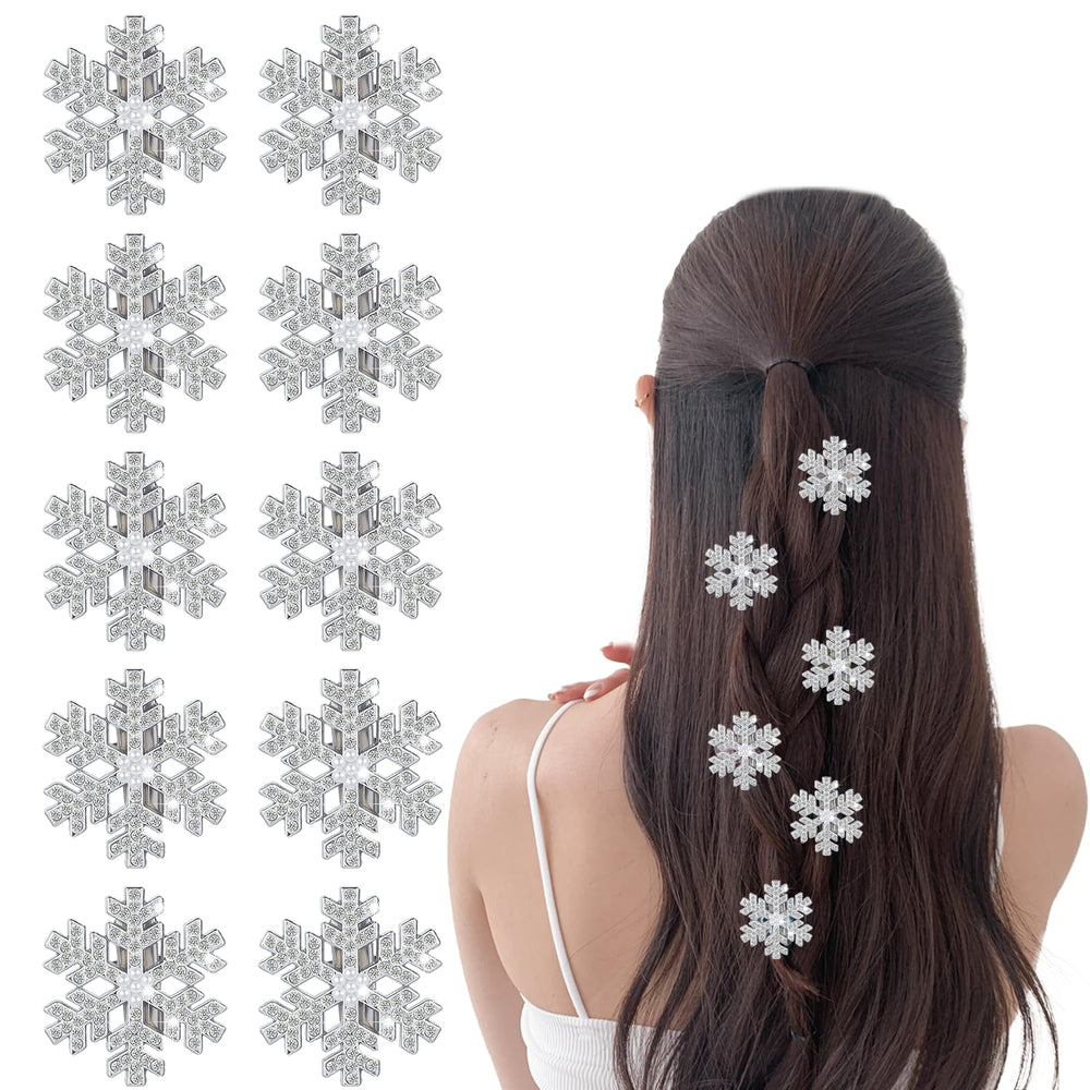 Larrel Snowflake hair clip with sparkling rhinestones for festive shine and everyday elegance.