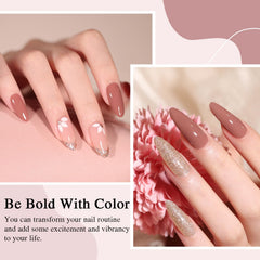 Larvall Beautpal Nude Gel Polish swatches collection demonstrates skin tone neutrals for natural manicure