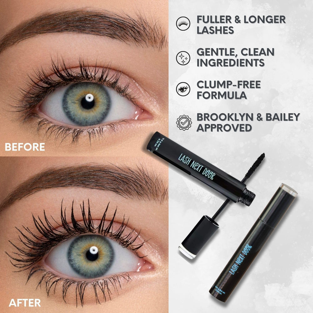 Lash Next Door travel friendly mascara case fits easily in purse