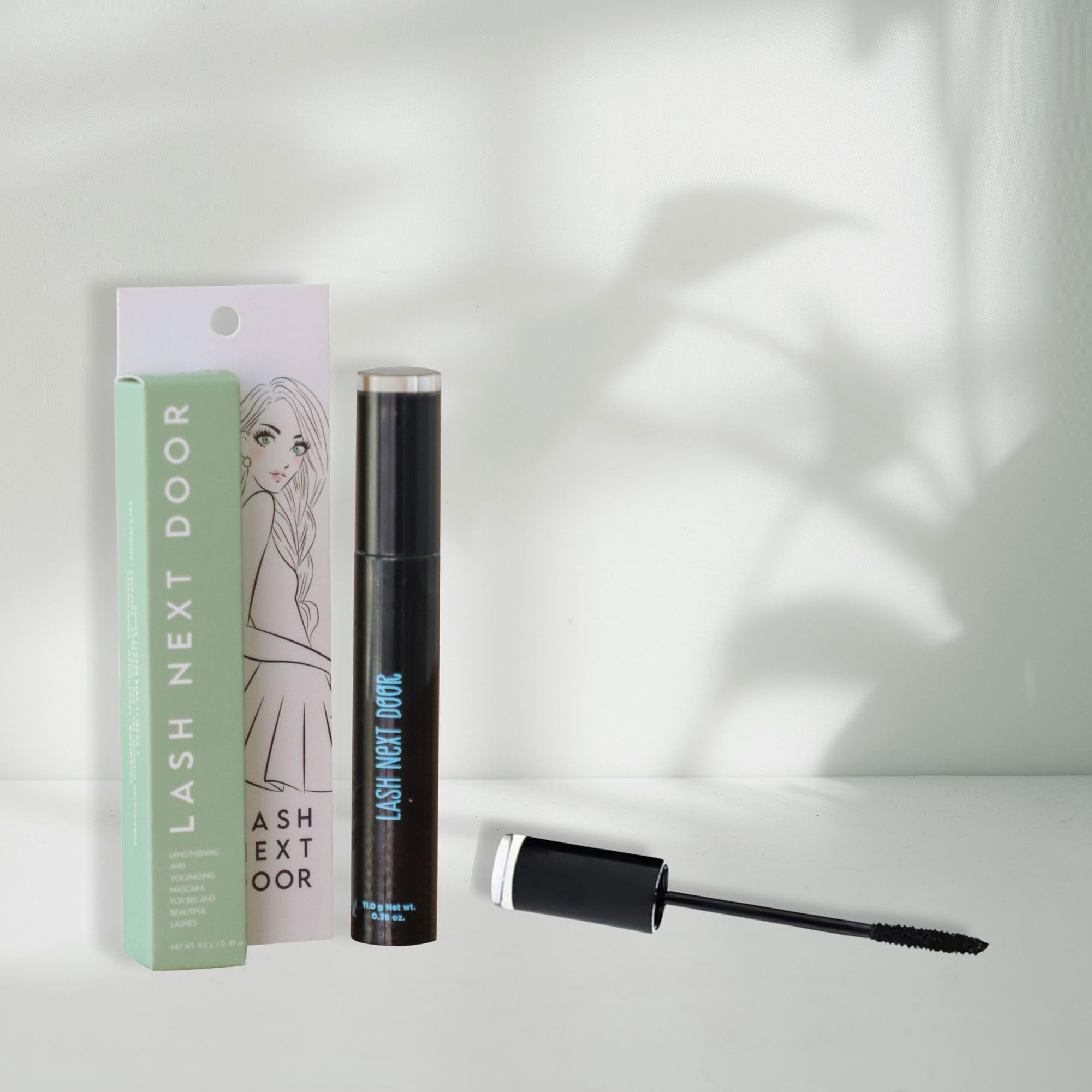 Lash Next Door longer lashes demo highlights dramatic length with natural look.
