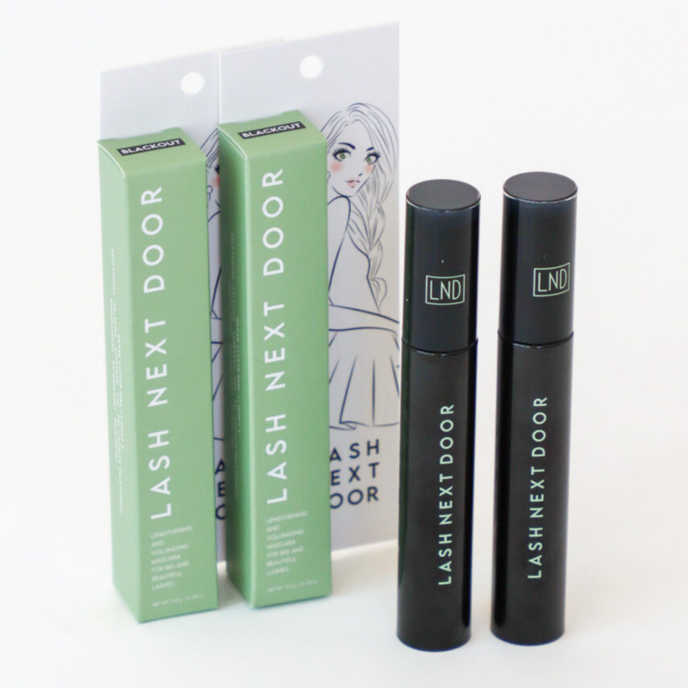 Lash Next Door travel-pack image suggests convenient, compact packaging for on-the-go beauty routines.