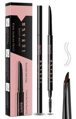 Lashcharm eyebrow pencil angled tip for precise brow definition.