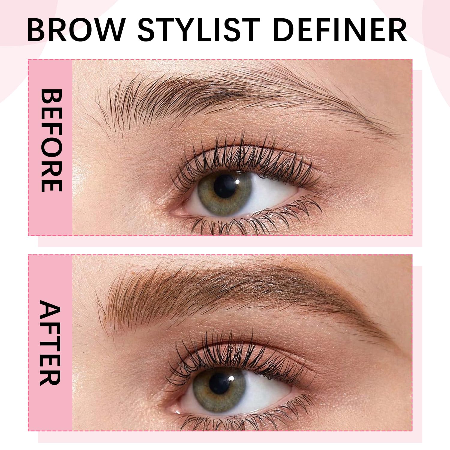 Lashcharm eyebrow pencil built-in spoolie blends brows.