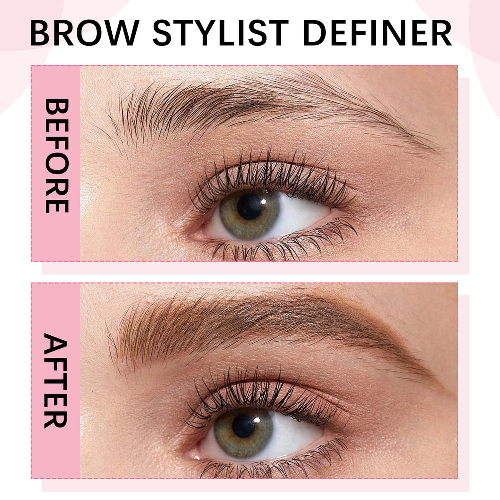 Lashcharm eyebrow pencil built-in spoolie blends brows.