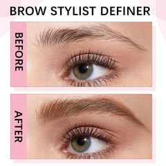 Lashcharm eyebrow pencil built-in spoolie blends brows.