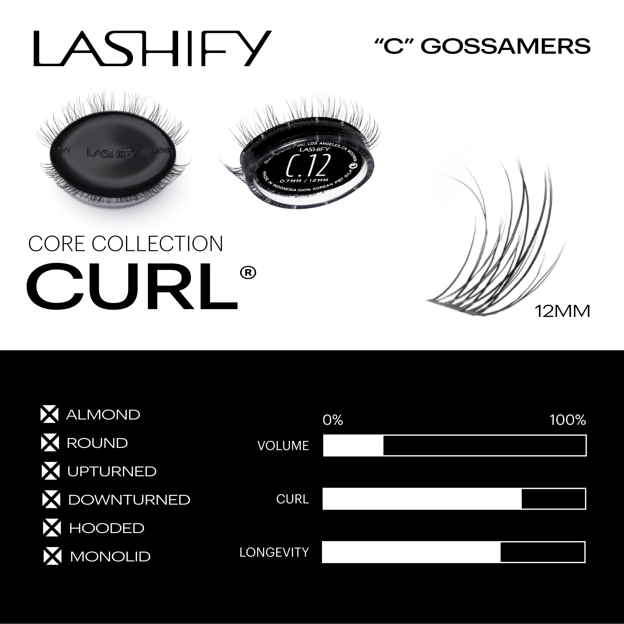 Lashify-12mm-lashes-per-cartridge showcases a complete refill for extended DIY wear.