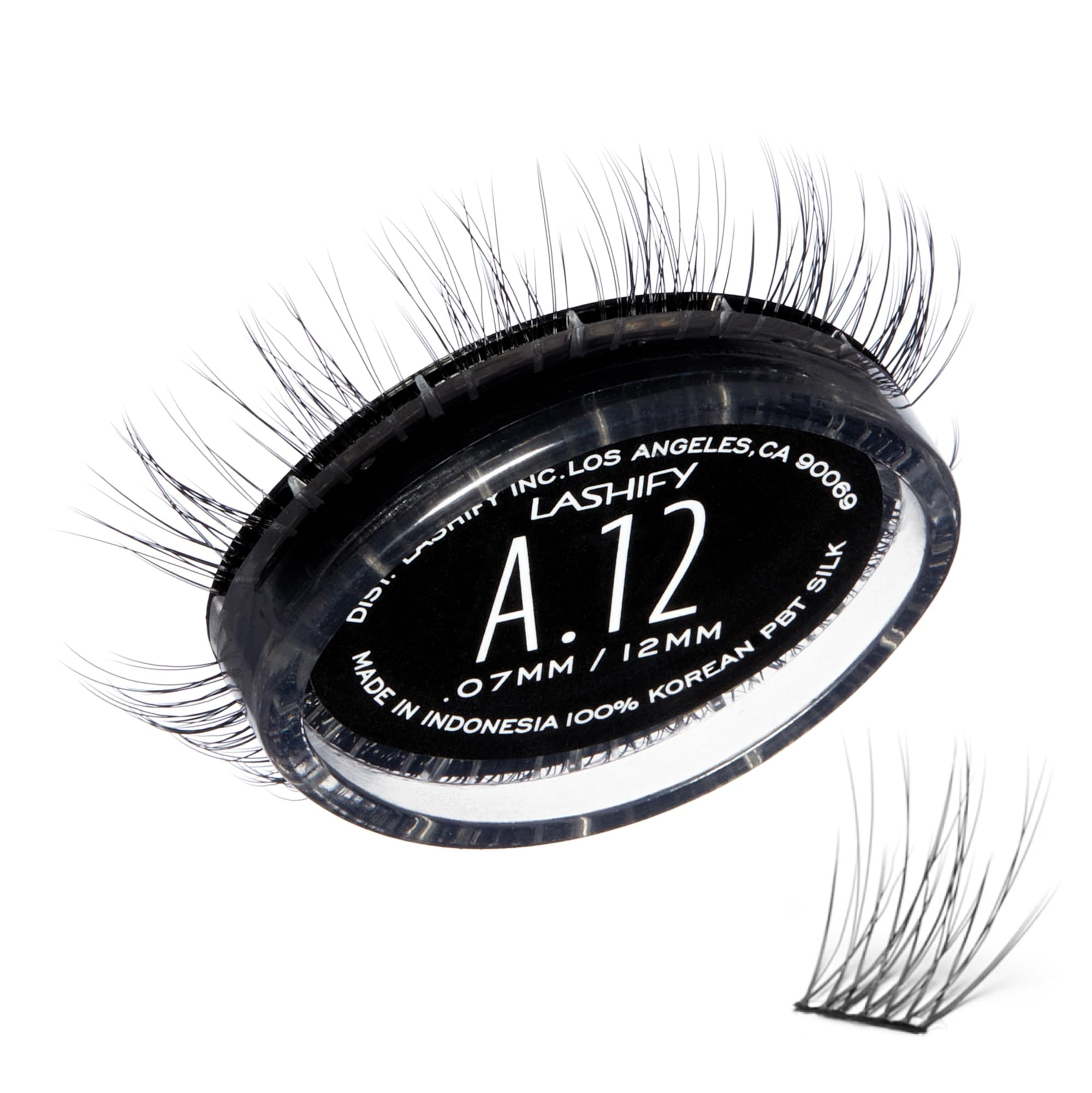 Lashify Amplify 12mm Gossamer DIY refill close-up showing natural, wispy lashes for daily wear.