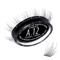 Lashify Amplify 12mm Gossamer DIY refill close-up showing natural, wispy lashes for daily wear.