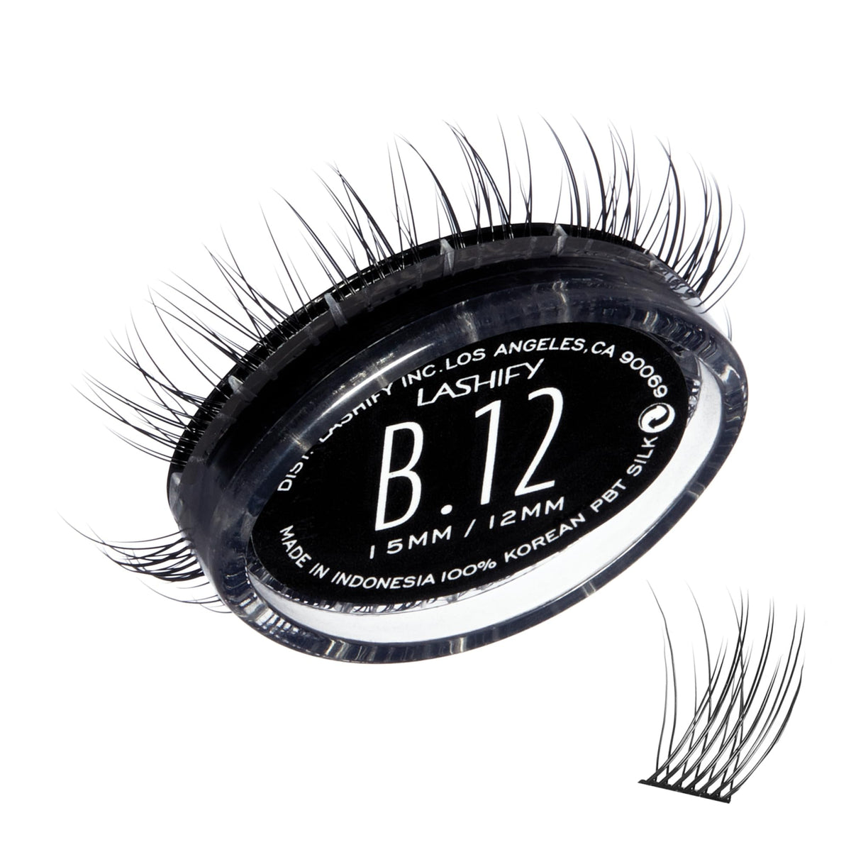 Lashify Bold 12mm Gossamer refill front view for natural-volume look