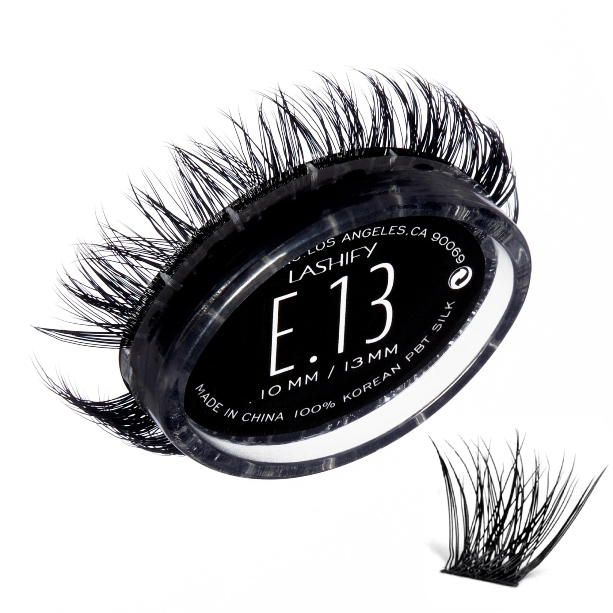 Lashify Extreme 13mm Gossamer closeup shows bold voluminous lashes for dramatic eye definition.