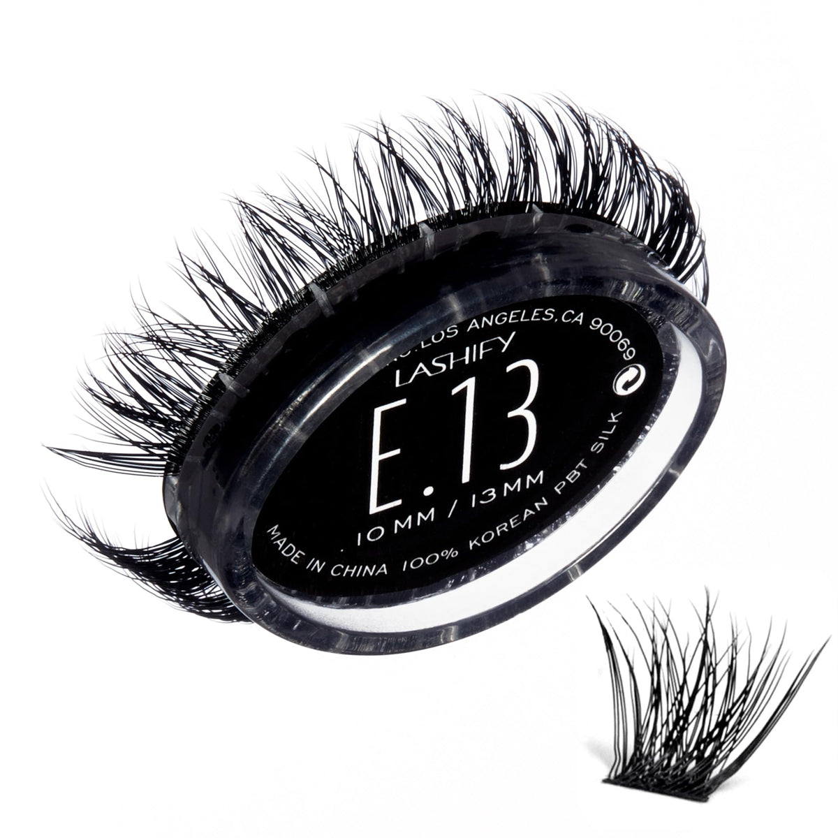 Lashify Extreme 13mm Gossamer closeup shows bold voluminous lashes for dramatic eye definition.