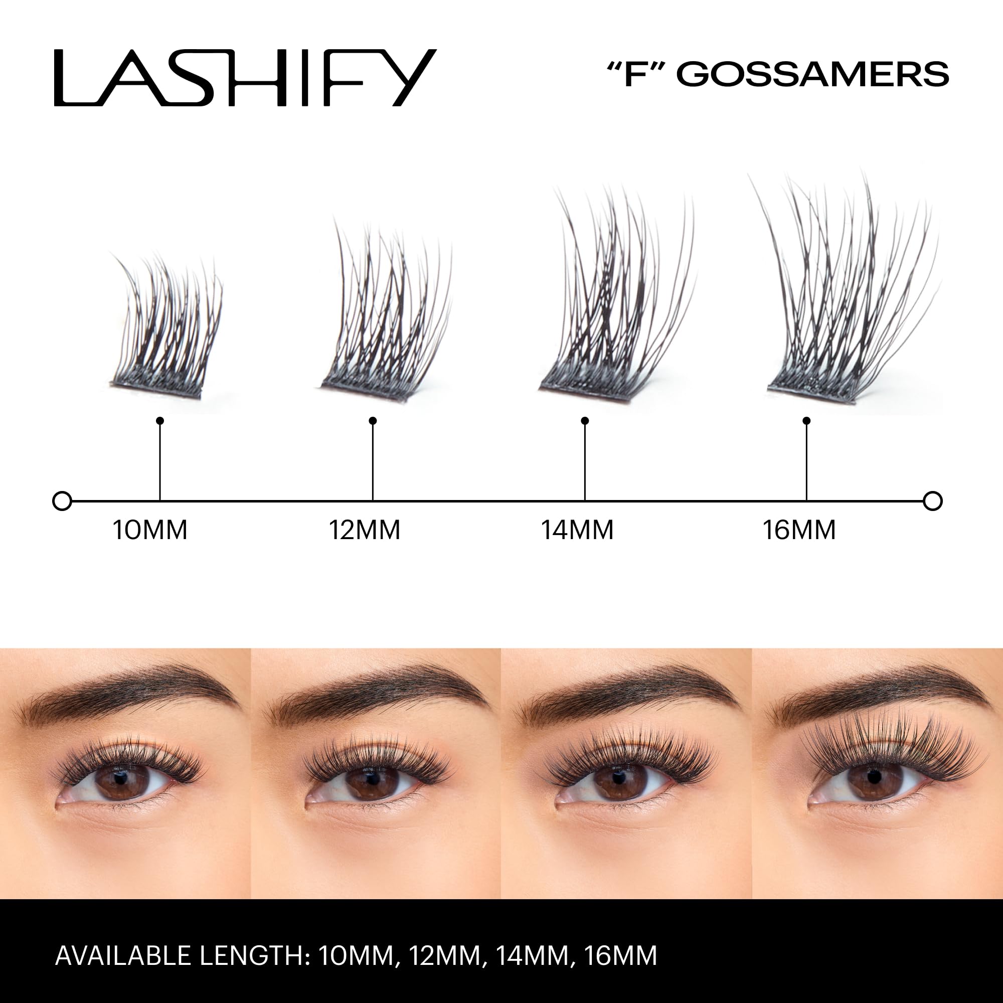 Lashify Fuse Control Wand usage demonstrates precise DIY application with Gossamer lashes.