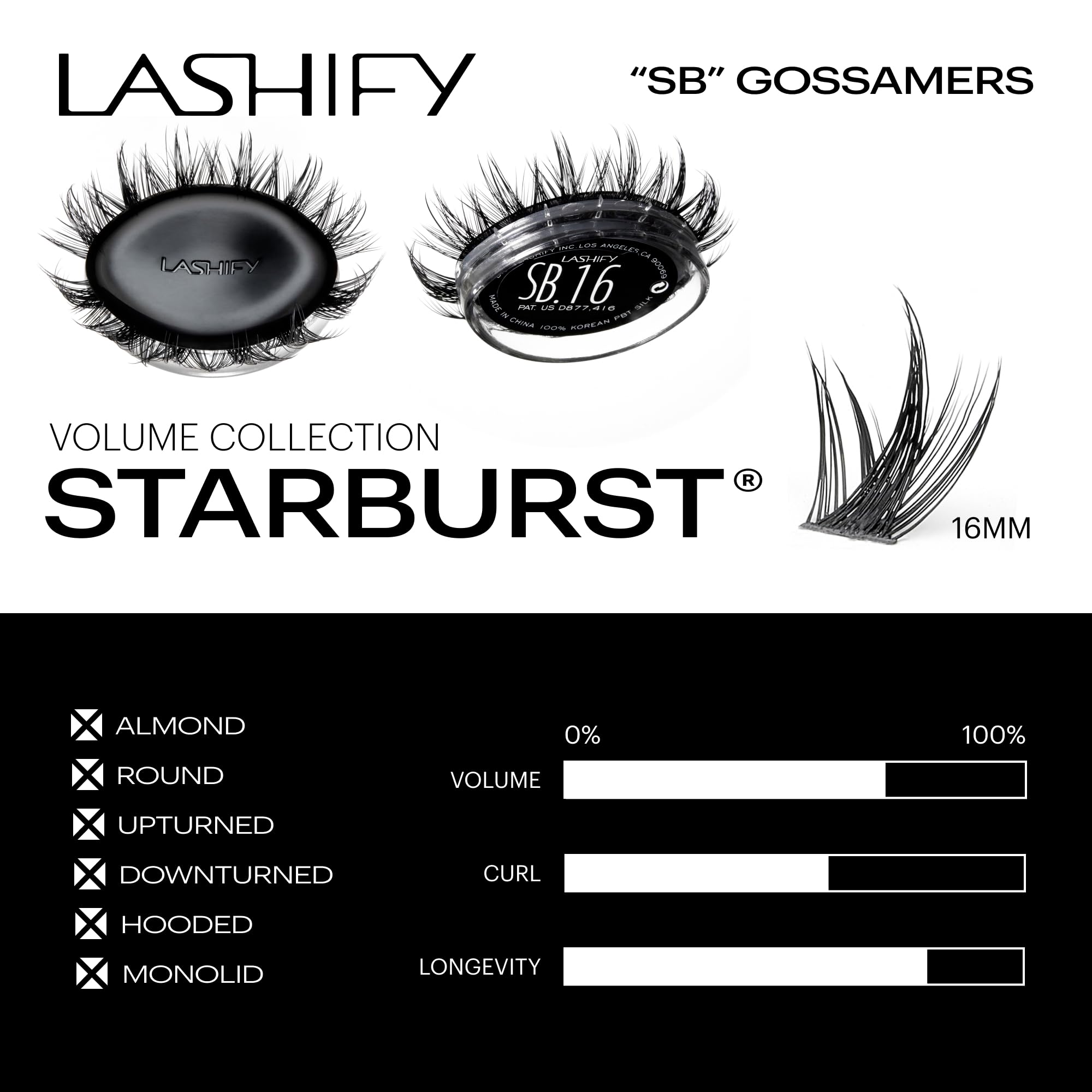 Lashify Gossamer made with Korean PBT Silk for lightweight, cruelty-free wear.