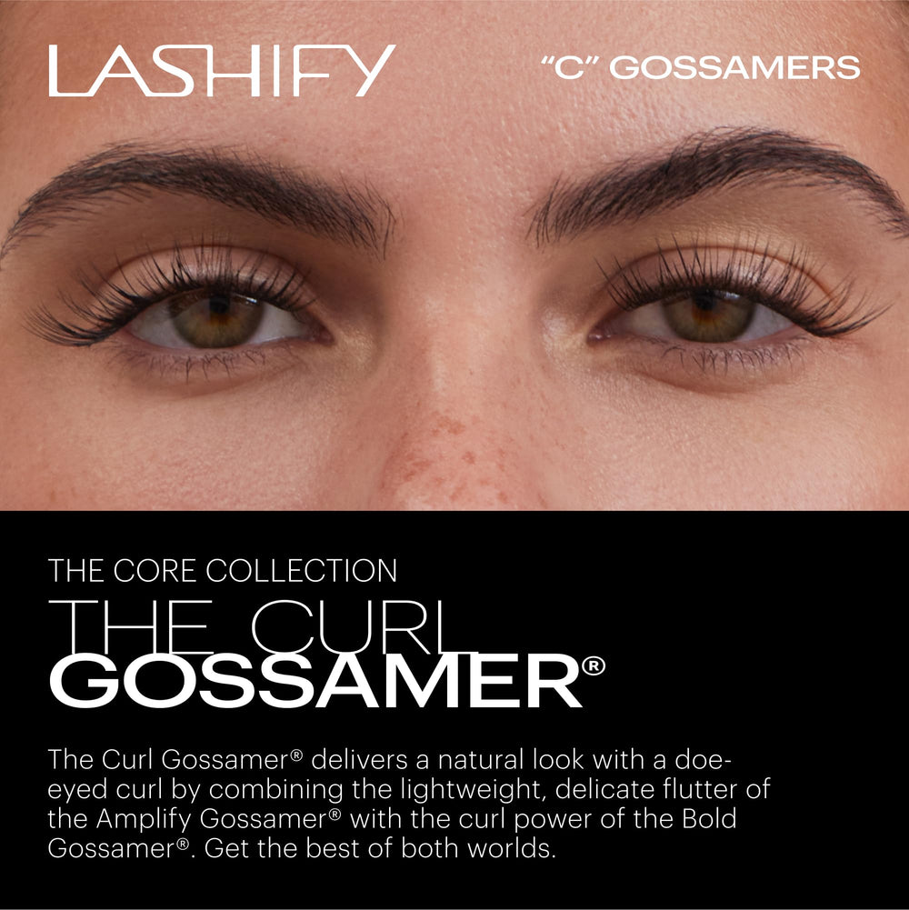Lashify gossamer-natural-look lashes with a soft, fluttery daily aesthetic.