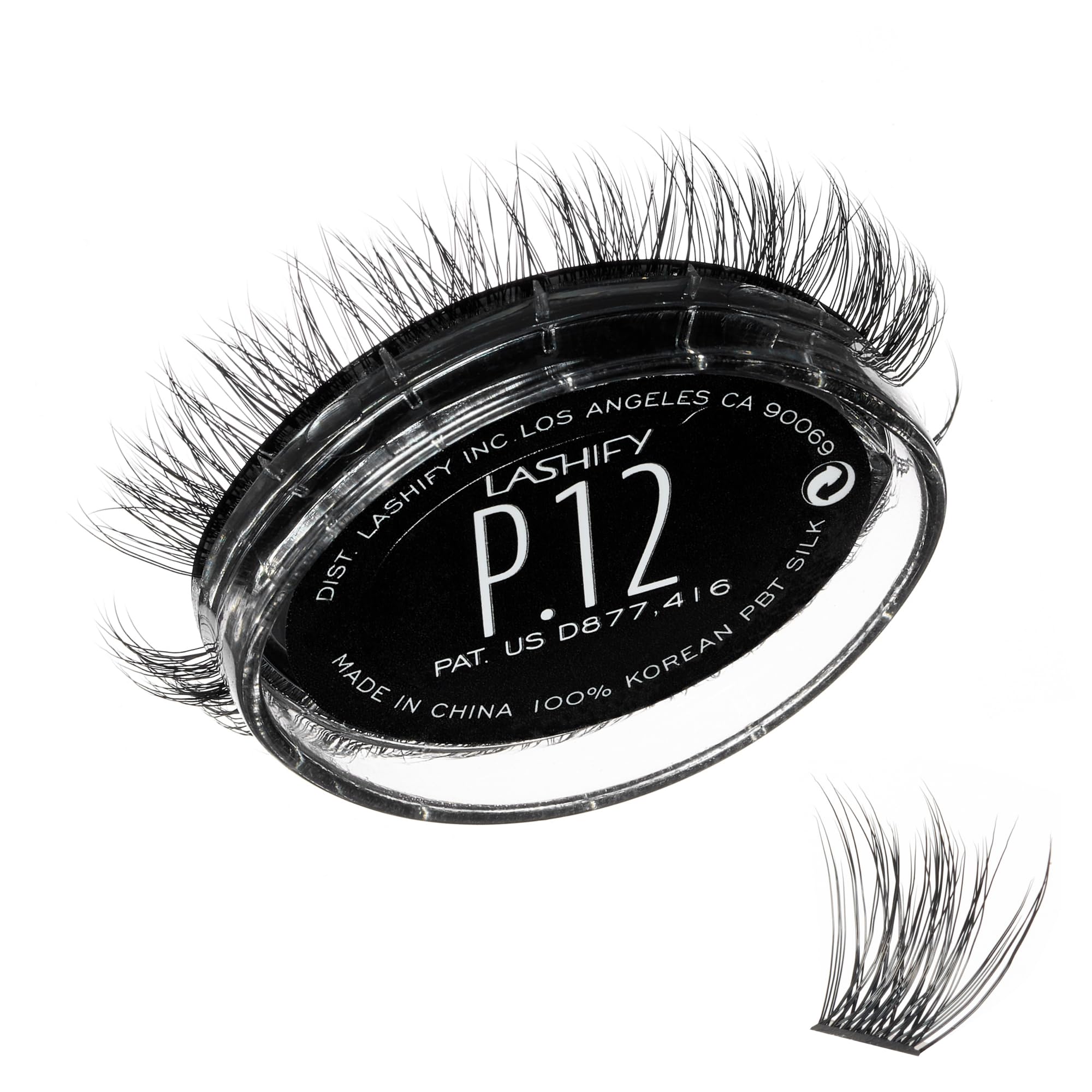Lashify Plushy 12mm Gossamer lashes in black offer refined volume.