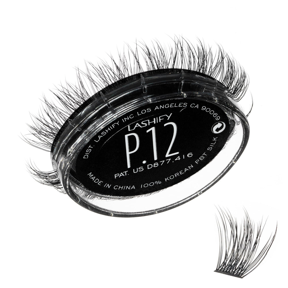Lashify Plushy 12mm Gossamer lashes in black offer refined volume.