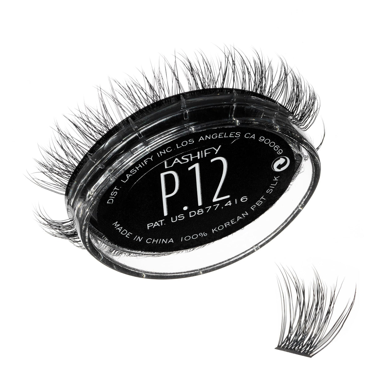 Lashify Plushy 12mm Gossamer lashes in black offer refined volume.