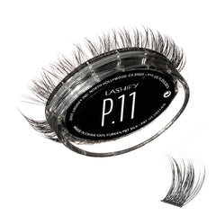 Lashify Plushy Gossamer 11mm lashes closeup, black, natural-looking daily volume.
