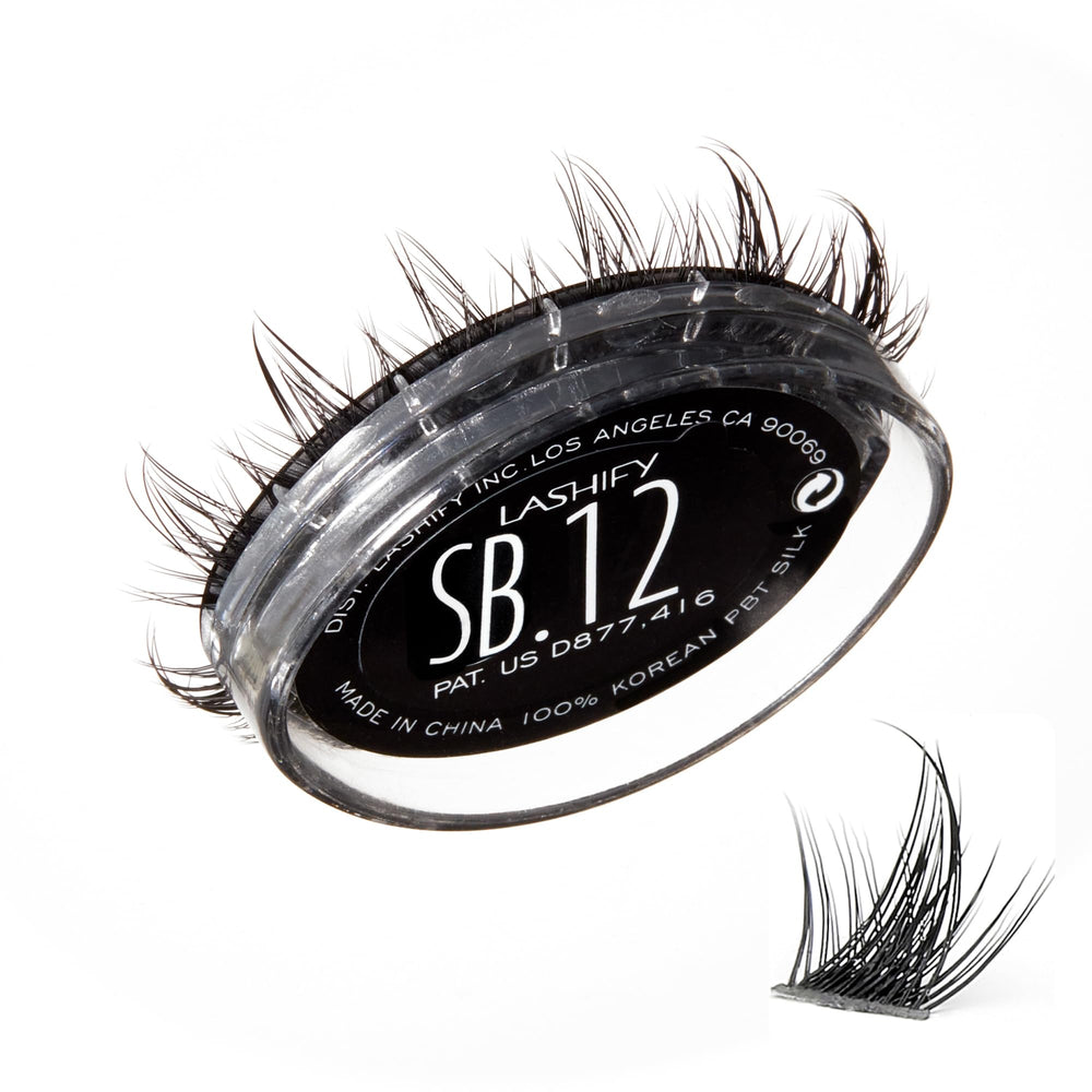 Lashify Star Burst 12mm gossamer cartridge ready for versatile, multi-length lash styling