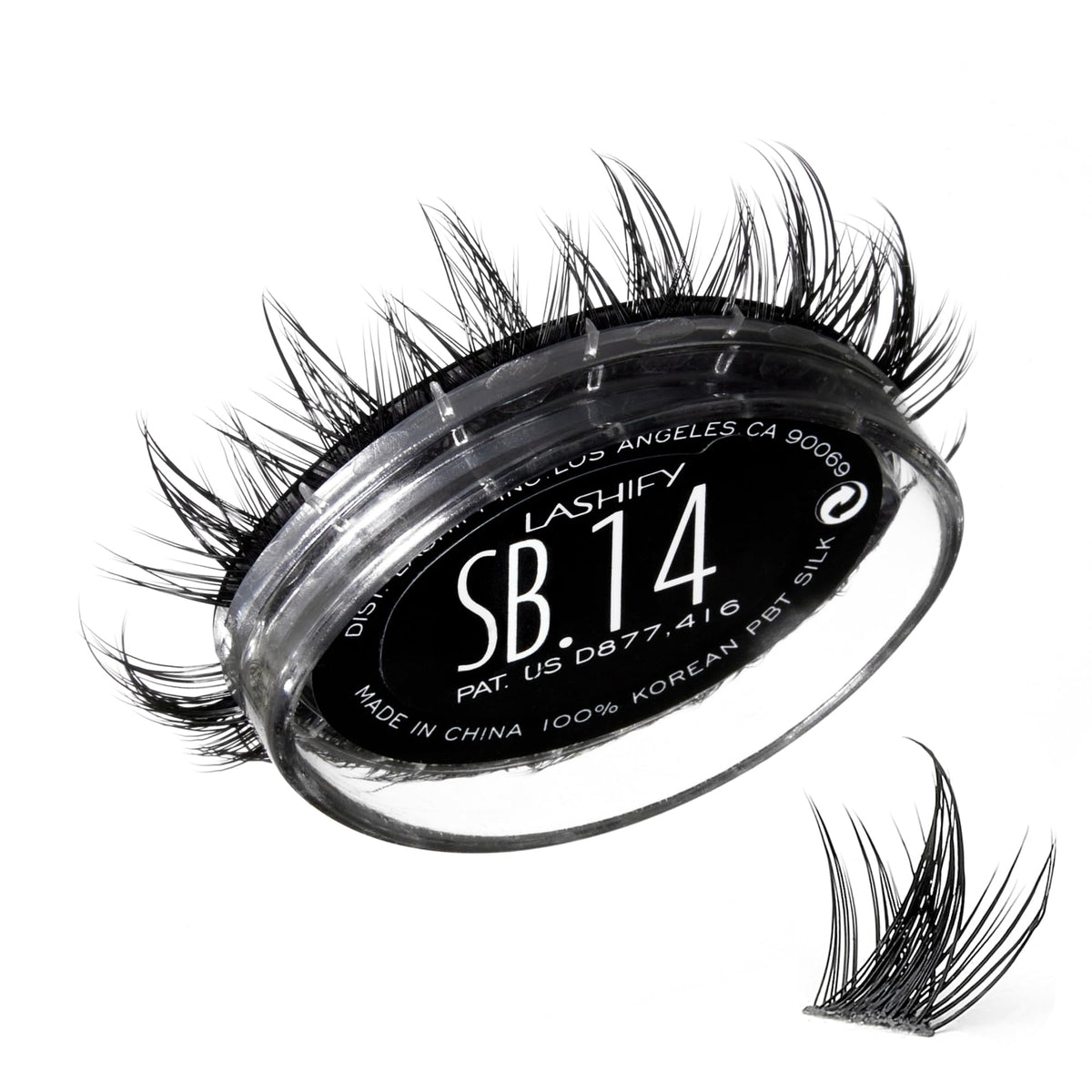 Lashify Star Burst 14mm Gossamer packaging highlights premium vegan lashes for easy at-home use.